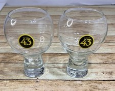 LICOR 43 Cocktail Glasses Cuarenta Tres Floating Bubble Weighted Base SET OF 2