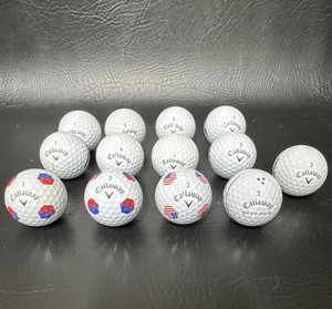 Callaway ERC Soft Golf Balls - 13 Pack Lot, White with Red & Blue Markings
