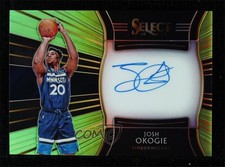 2018 Panini Select Rookie Signatures Neon Green Prizm 73/99 Josh Okogie Auto 0h7