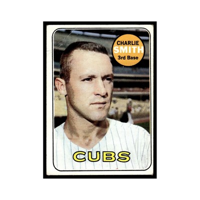 Charlie Smith 1969 Topps (damaged) #538 Chicago Cubs Baseball Card Poor