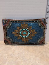 Mary Frances Hand Beaded Phone Bag Crossbody World Charm