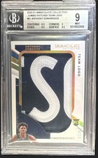 2020-21 Panini Immaculate Jumbo Patch Anthony Edwards RC Team Logo /25 BGS 9