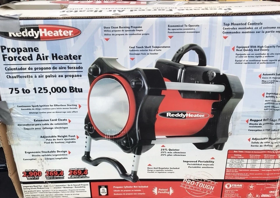 Reddy Heater 75–125K BTU Forced-Air Heater – Very Lightly Used – Shop/Garage/Job - Image 2 of 2