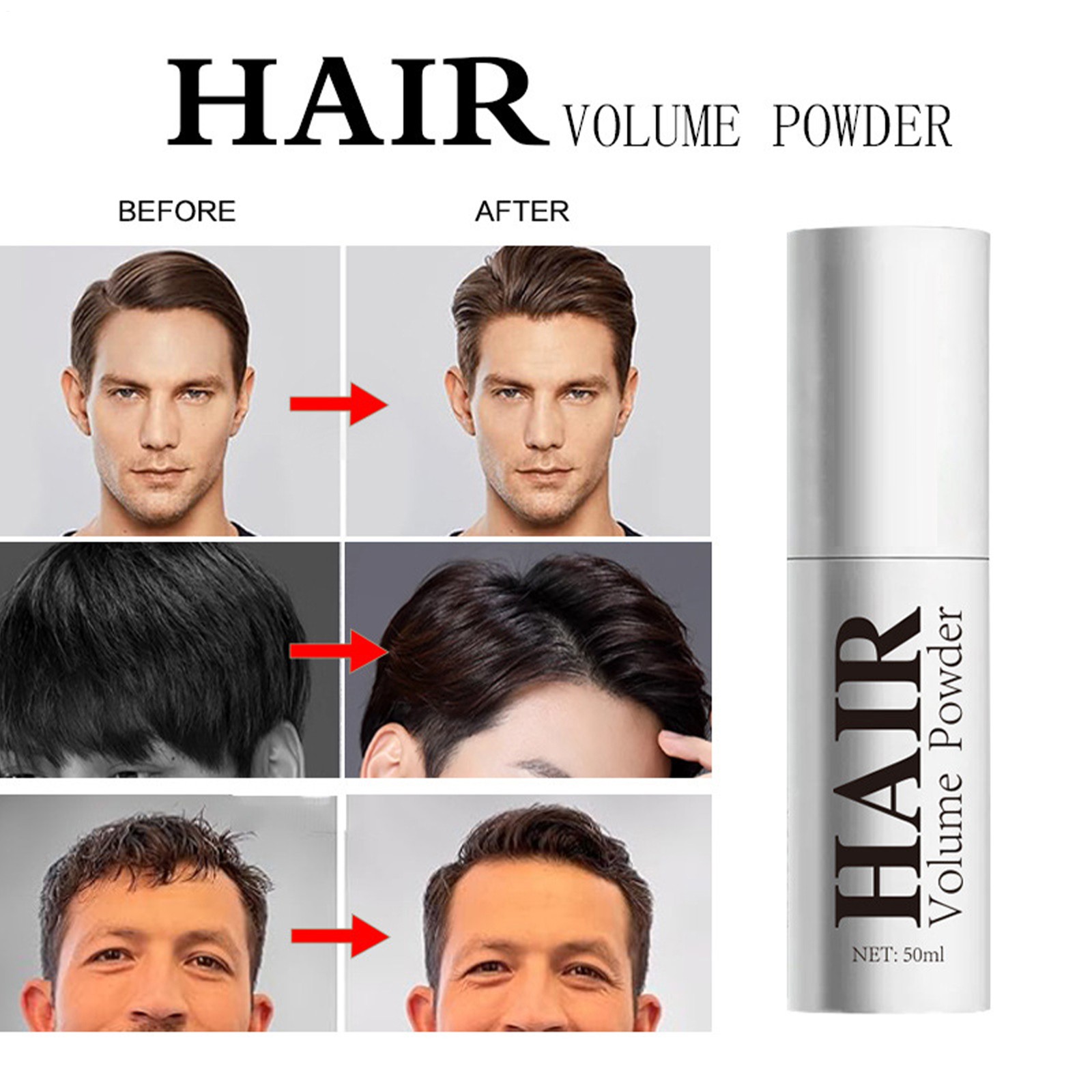 50ml Hair Texturizing Powder Lightweight Volumizing Styling Powder Spray