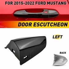 Fits Ford Mustang 2015-21,Shadow Black G1 Driver Door Handle Key Cap Cover Bezel