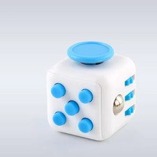 White Fidget Cube Stress Relief Sensory Toy for Adults Kids