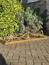 Antique / Vintage Ornate Art Nouveau Brass Fire Fender Rare