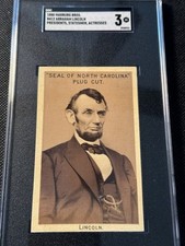 1888 N412 Marburg Bros.  ABRAHAM LINCOLN  SGC 3  North Carolina Plug Cut Tobacco