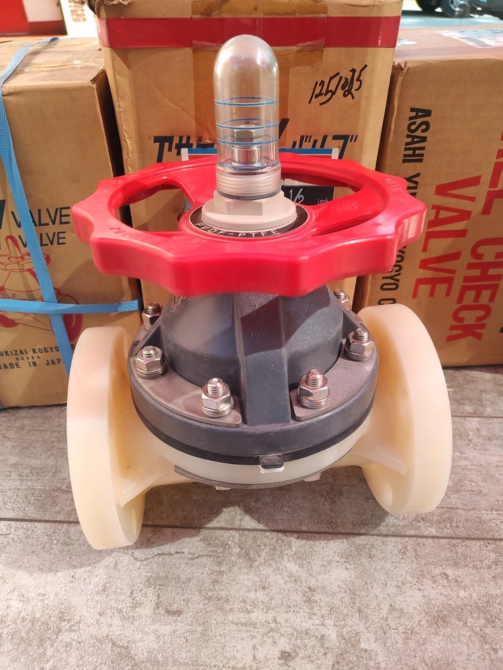 Puerta diafragma con brida PVDF-PTFE Asahi AV 2-1/2" Foto 2 de 4