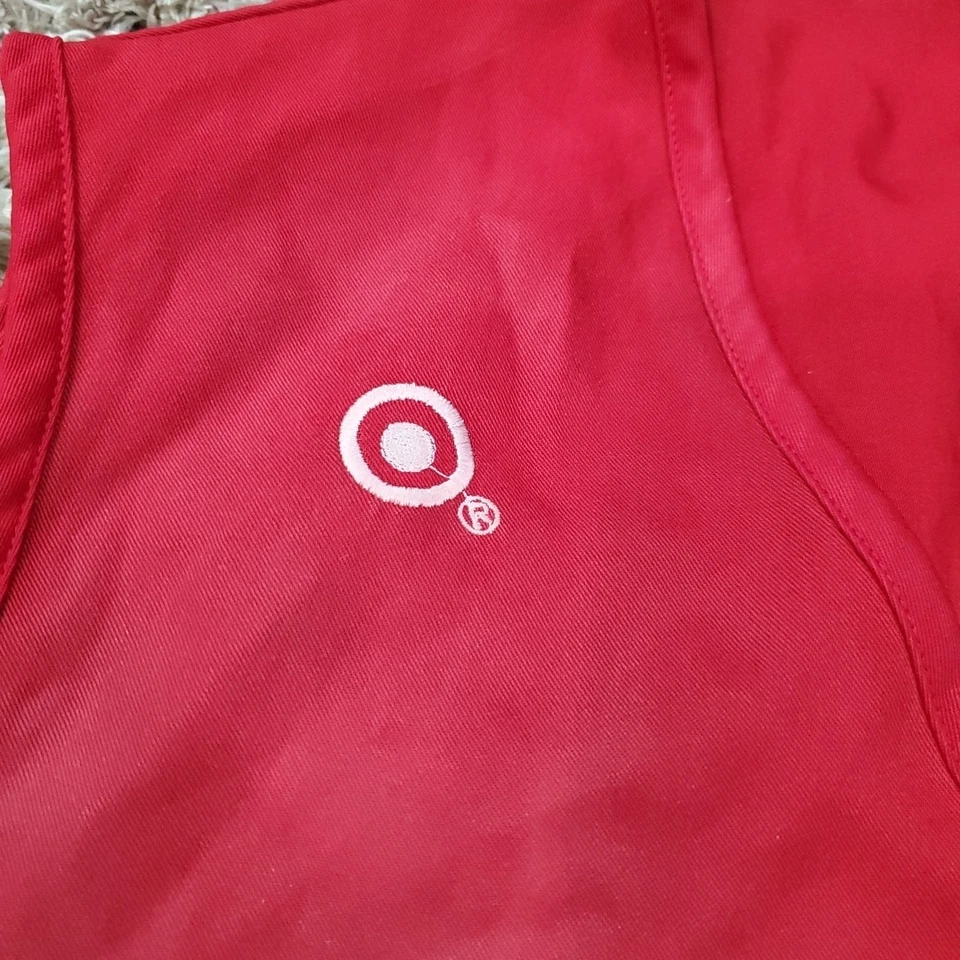 Target Red Vest Size Large Two Pockets Employee Work Unisex Uniform - Image 2 of 4