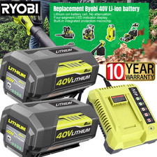 8.0Ah Battery 40 Volt for Ryobi 40V Lithium OP40602 Battery with LED / Charger