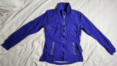 Lululemon Run Puddle Jumper Jacket Small Purplish Blue Reflective Stars Size 10