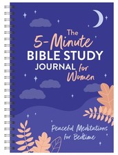 5-Minute Bible Study Journal for Women: Peaceful Meditations for Bedtime .. NEW