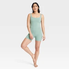 Women's Everyday Soft Short Active Bodysuit - All In Motion Sage Green