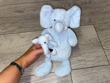 Jellycat Bashful Blue Elly Musical Pull With Little Elephant Retired & Rare L1