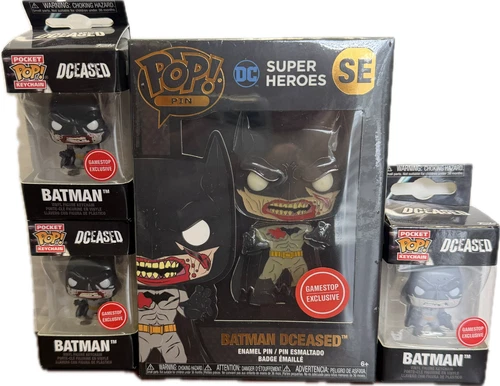 Batman Dceased Funko Lot-Funko Pin & Keychains-Gamestop Exclusive