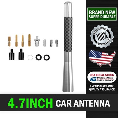 Aluminum Alloy Car Antenna 4.7 Inch SilverFM/AM Radio with Universal Screws