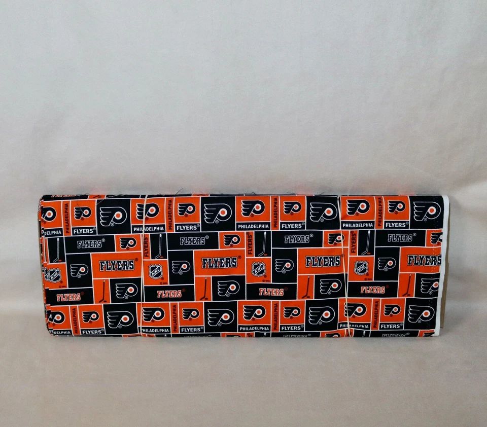 Philadelphia Flyers ~ Block Pattern NHL Cotton Fabric 1/4 Yard 9” X 44” New - Image 3 of 4