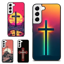 Protective Cover cross dark scene neon For Samsung Galaxy Z Fold Flip 3 4