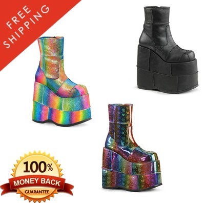demonia stack platform boots
