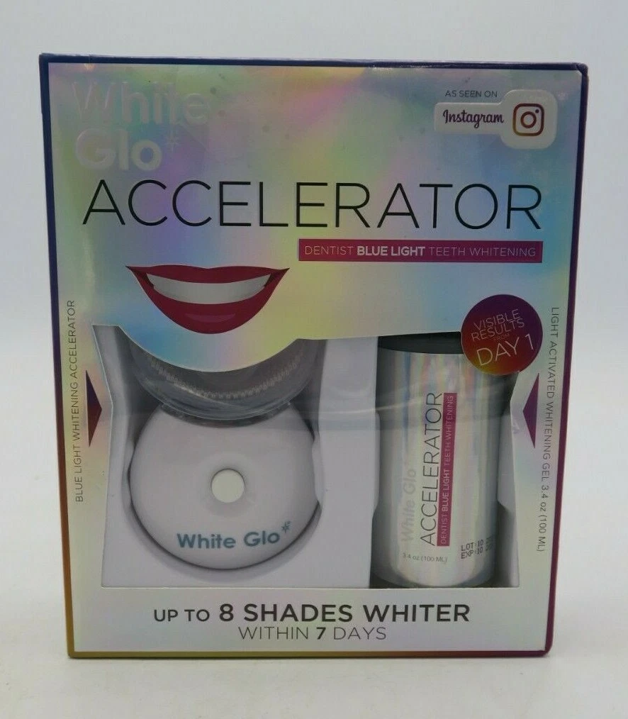 White Glo Accelerator Blue Light Teeth Whitening Kit Blue, 55 OFF