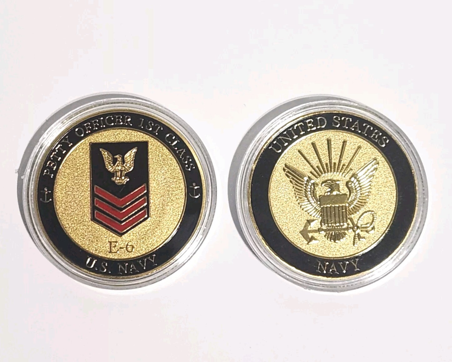 (1) U.S. Navy Petty Officer First Class E-6 Challenge Coin.