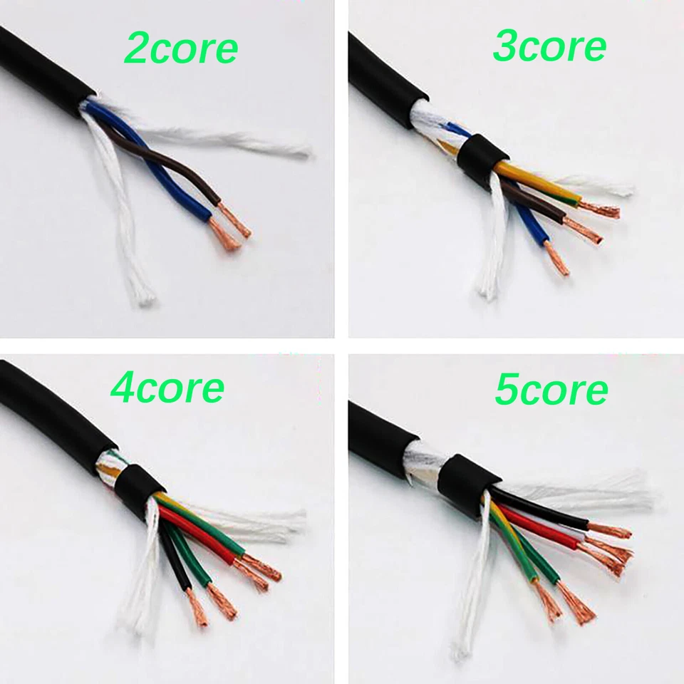 0.2/0.3/0.5/1 mm² 2/3/4/5 CORE ELECTRICAL FLEXIBLE CABLE TWIN TRIPLE WIRE PVC - Image 4 of 4