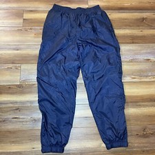 Vintage USA Olympics Track Pants Joggers Lined Mens L Blue Windbreaker Swishy