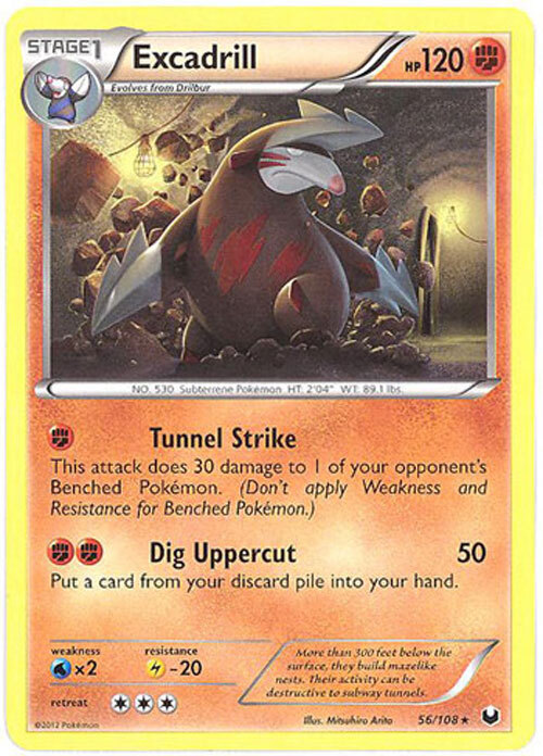 Pokemon Card - Dark Explorers 56/108 - EXCADRILL (rare) - NM/M