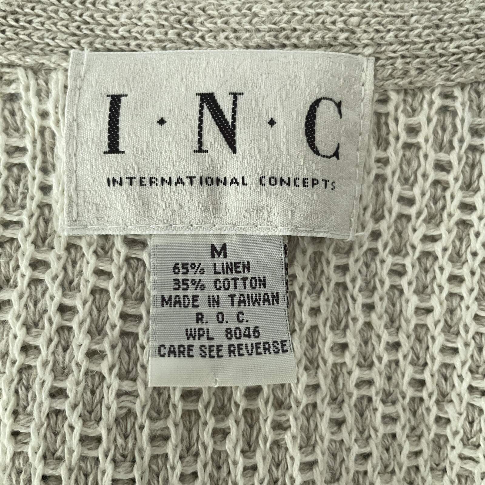 Macy's INC Internatial Concepts Beige Sweater 90s… - image 6