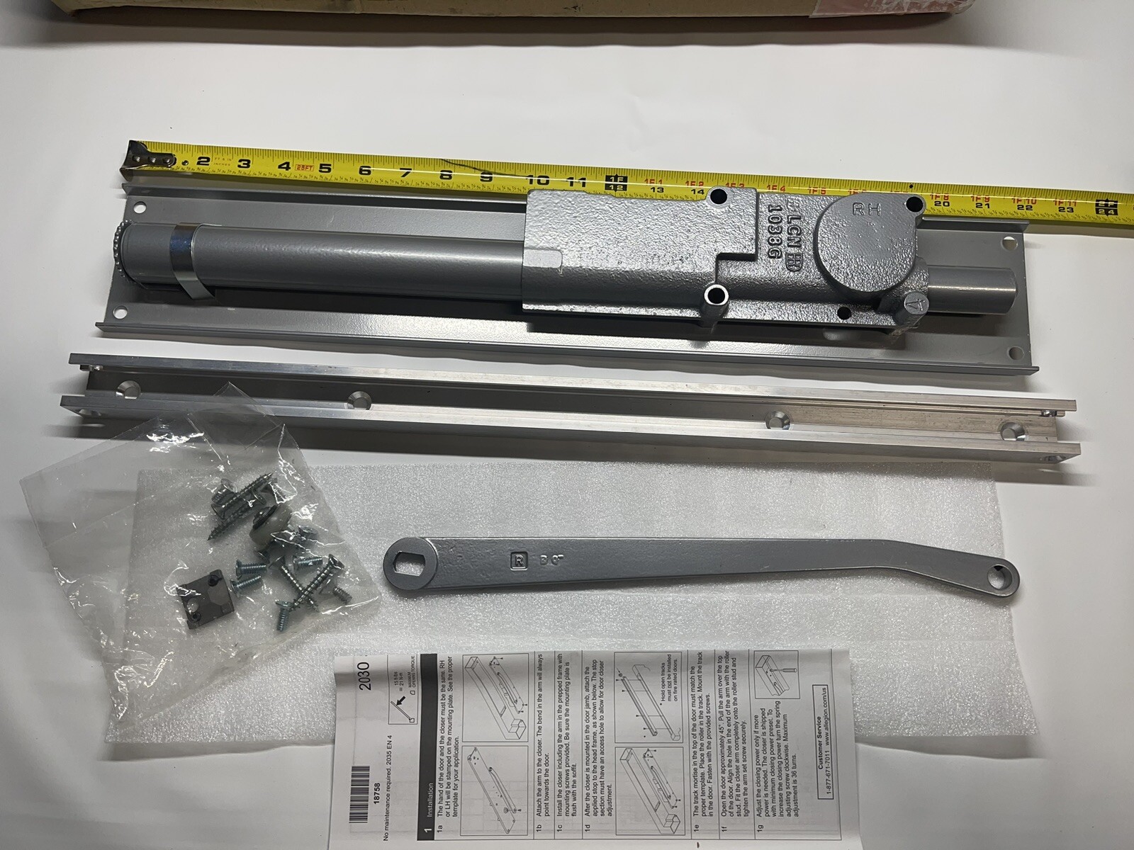 LCN 2030 RH Concealed Door Closer 2034 ALUMINUM NEW IN OPEN BOX eBay