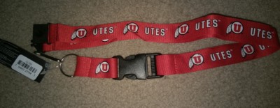 NCAA Utah Utes Breakaway Lanyard Keychain NWT Free Ship