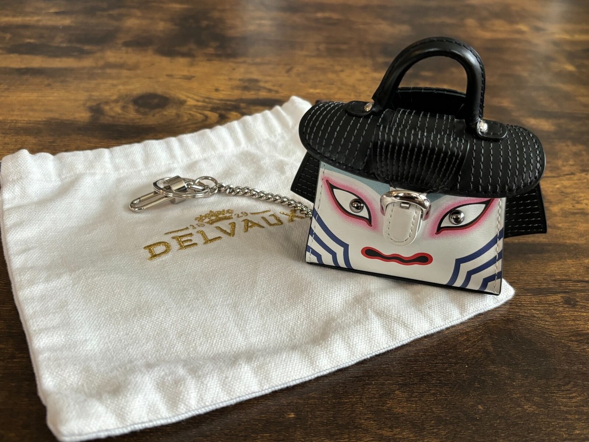 新品　DELVAUX Brillant Charms Kabuki DELVAUX Brillant Charm Kabuki Black Leather Unisex Miniature