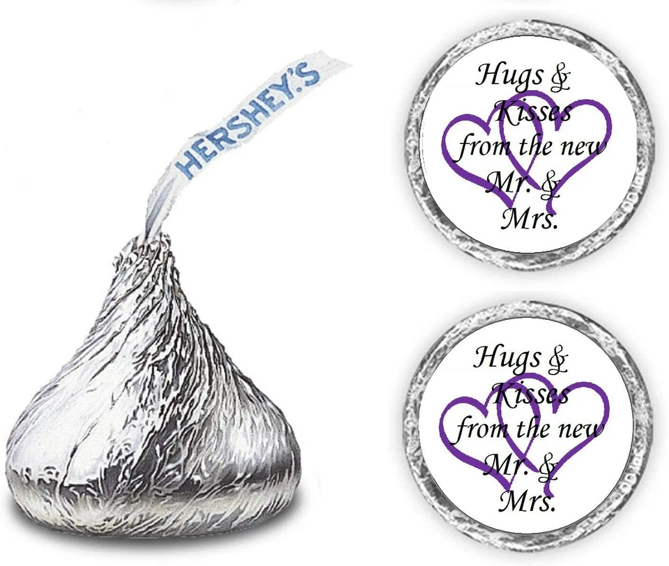 324 Abrazos y Besos del nuevo Mr & Mrs Corazones Entrelazados DULCES NO INCLUIDOS Foto 2 de 4