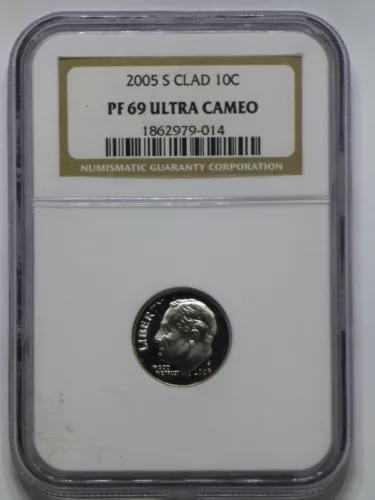 2005-S Roosevelt Dime 10c Clad Coin NGC Certified PF 69 ULTRA CAMEO
