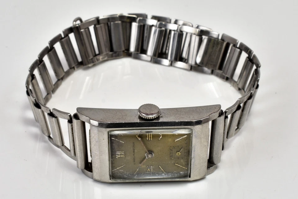 1930 年代罕见复古 Girard Perregaux 带非常不寻常的手镯 — 第 2/4 张图片