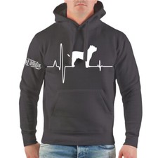 Kapuzenpullover Dogo Canario Herzschlag Presa kanarische Dogge Geschenk Hoodie
