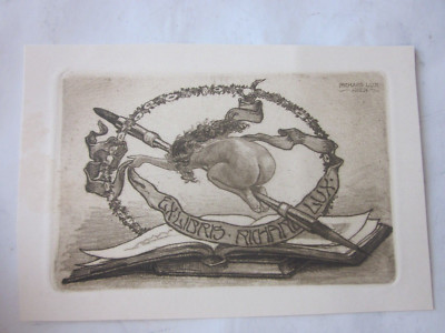 41256a RICHARD LUX Exlibris   8x12cm Wien