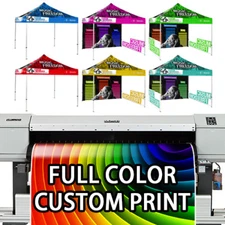 Pop Up Canopy Full Color Custom Print Trade Show Booth Vendor Tent 10x10