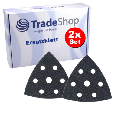 2x Ersatzklett selbstklebend für Einhell Skil Ferm Deltaschleifer Schleifplatte