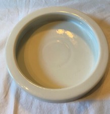 Charming Vintage Plain White Baby Feeding Dish Marked Germany 7-1/2" Diameter