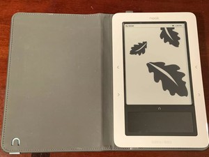 Barnes Noble Nook 1st Edition 2gb White Gray With Nook Cover