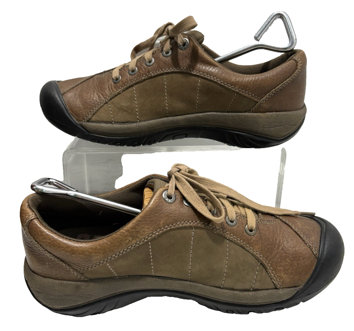 Scarpe stringate Keen Hiking Presidio Oxford in pelle marrone da donna taglia 8