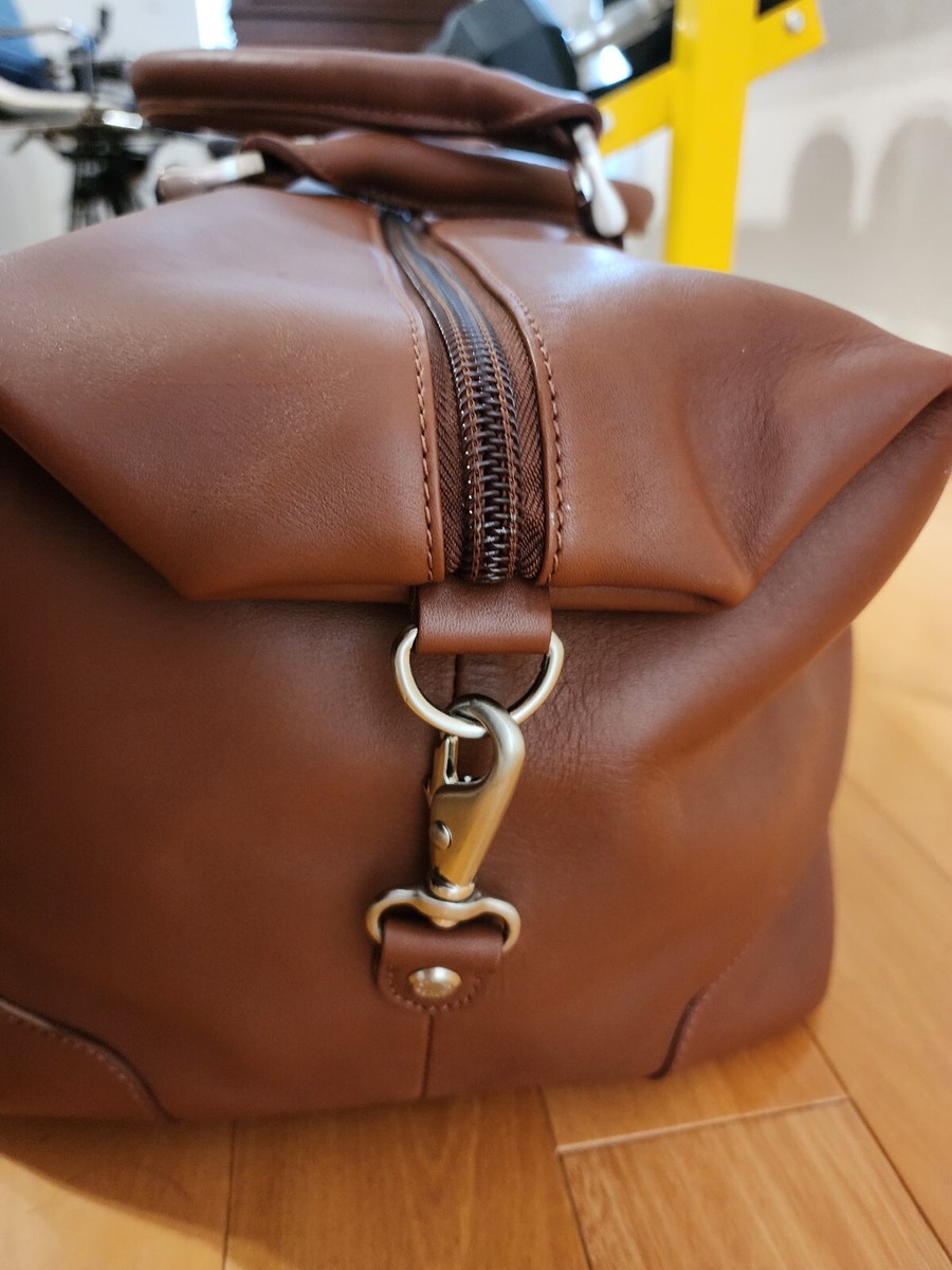 Cutter Buck HQ Brown Leather Duffle Tote Overnight Travel Carryon