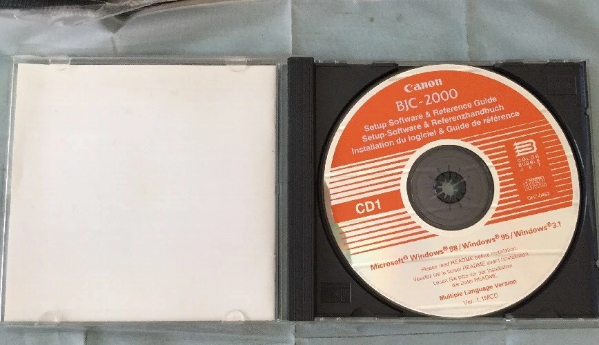 Canon BJC-2000 Setup Software & Reference Guide (1998) Windows 3.1, 95 & 98  - Bild 2 von 4