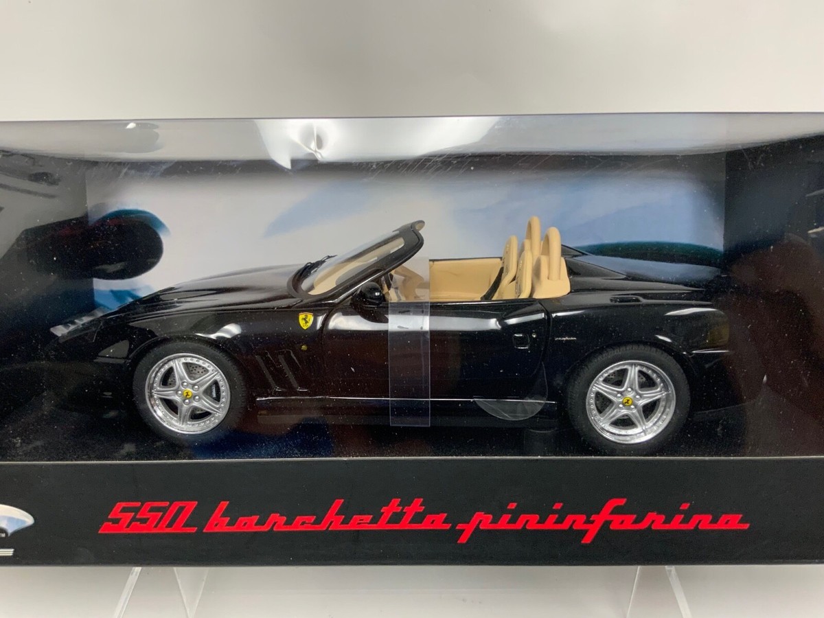 1/18 Hot Wheels Elite Ferrari 550 Barchetta in Pearl Black P2055