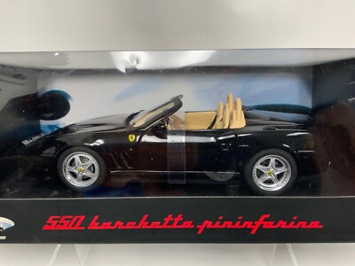 1/18 Hot Wheels Elite Ferrari 550 Barchetta in Pearl Black P2055