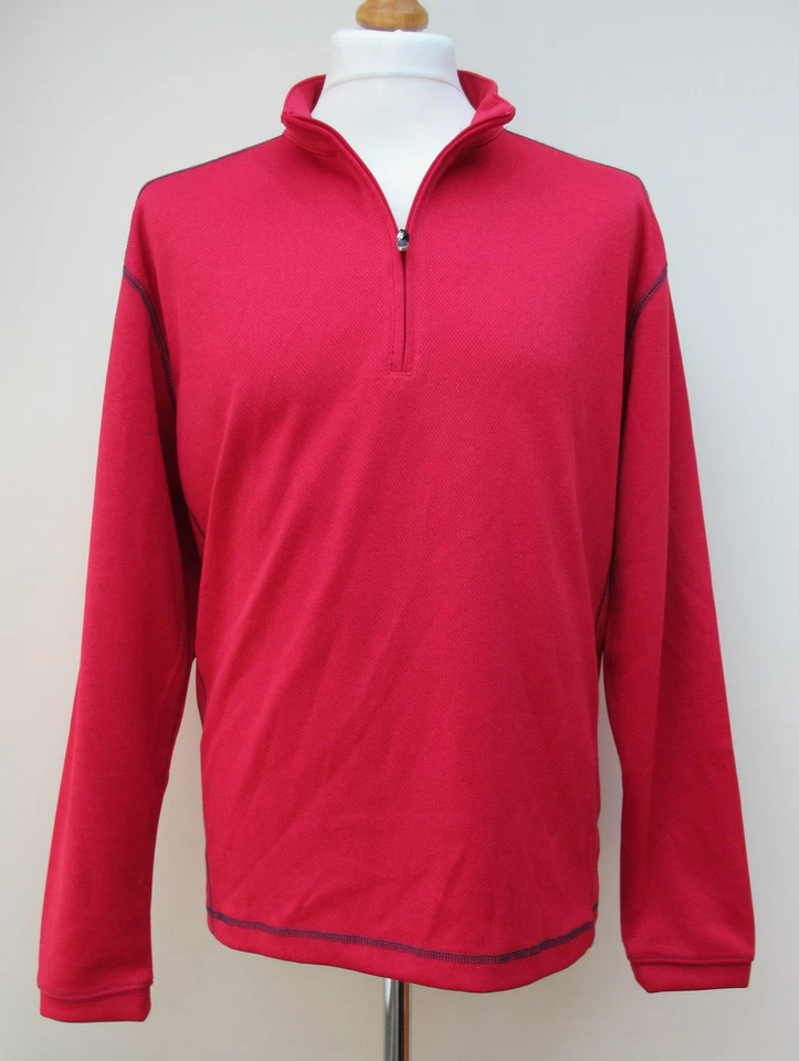 Men's Pebble Beach Pullover Golf Jumper Sweater 1/4 Zip Red S M L XL BNWT  - Image 3 of 4