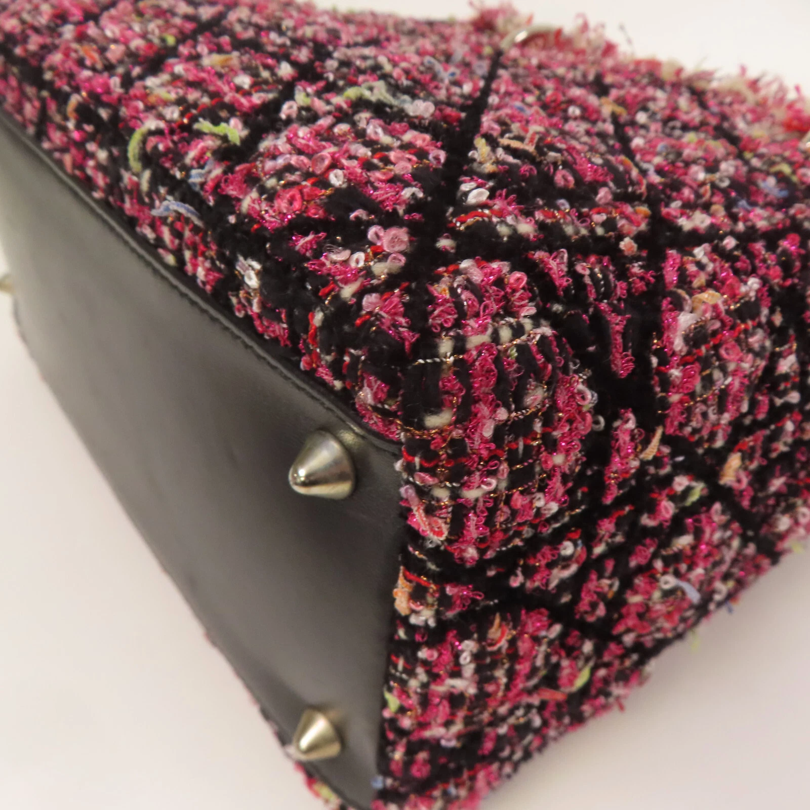 Borsa a tracolla Christian Dior CD SHW Lady Dior 2 vie 02 MA 0151 pelle tweed rosa