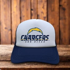 San Diego Chargers Mens Trucker Hat Navy Snapback Retro Football Logo Ball Cap